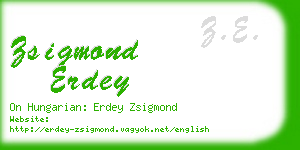 zsigmond erdey business card